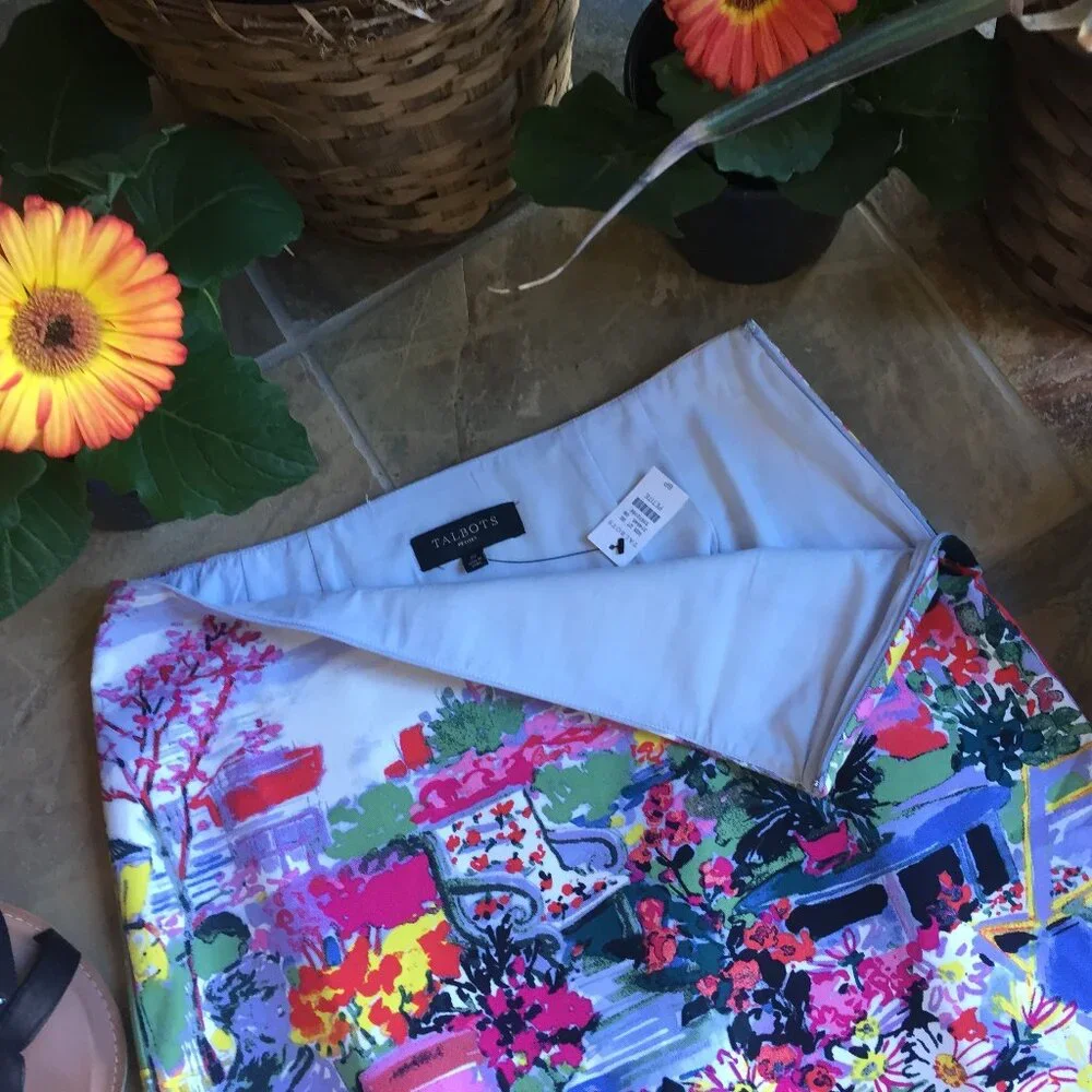 Talbots Garden Terrace Print Skirt NWT - Picture 6 of 11